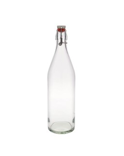Bouteille pour fermentation avec bouchon métallique